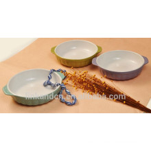 Haonai colorful beauty ceramic pet bowl